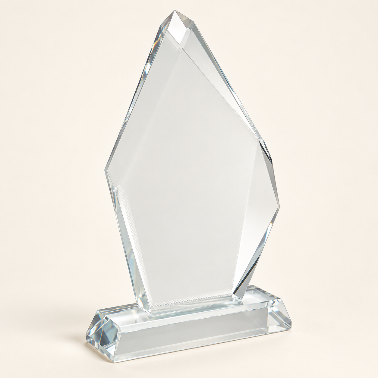 Custom Faceted Crystal Photo Plaque