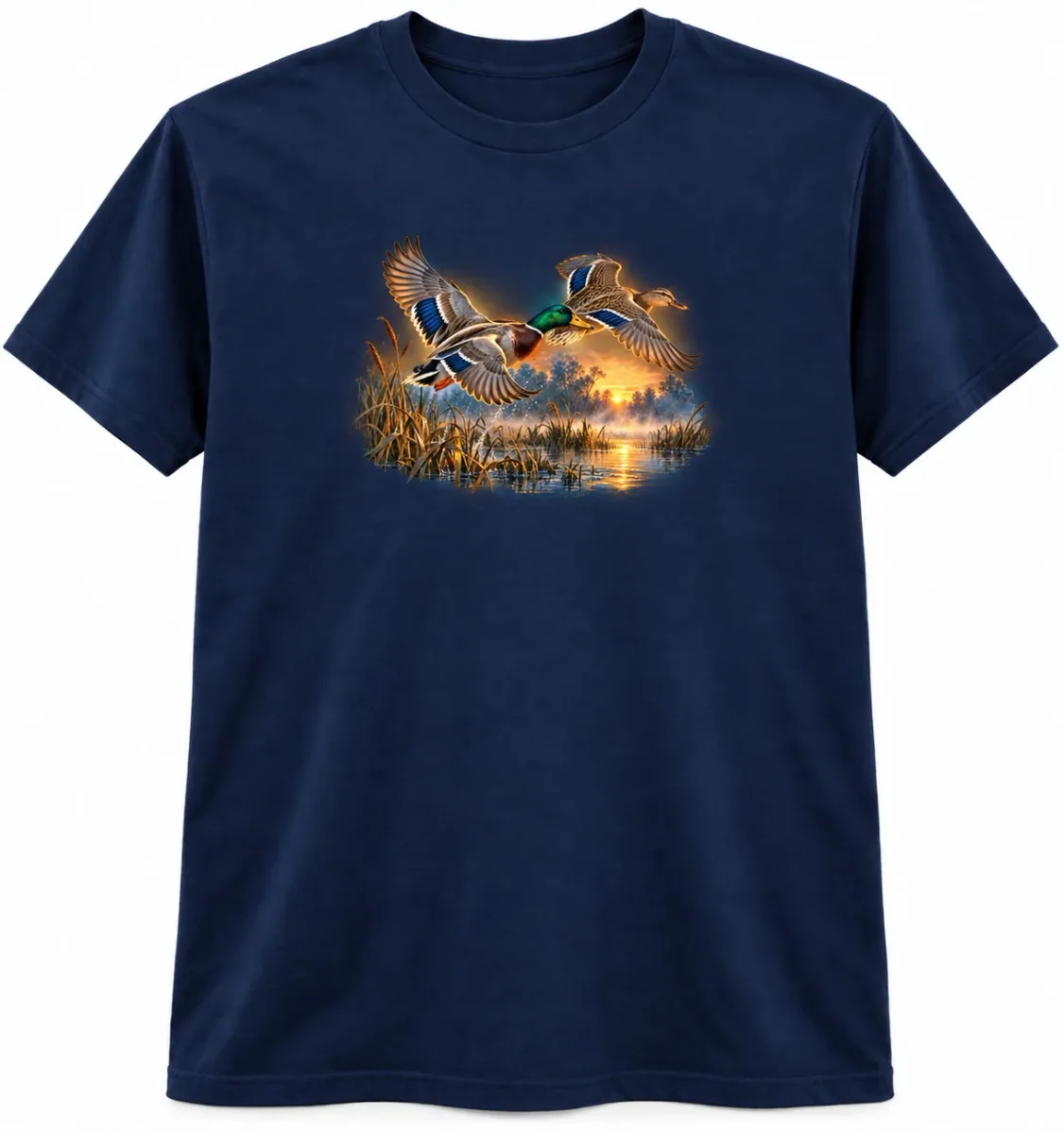 Dawn Flight Mallard Softstyle Tee in Navy