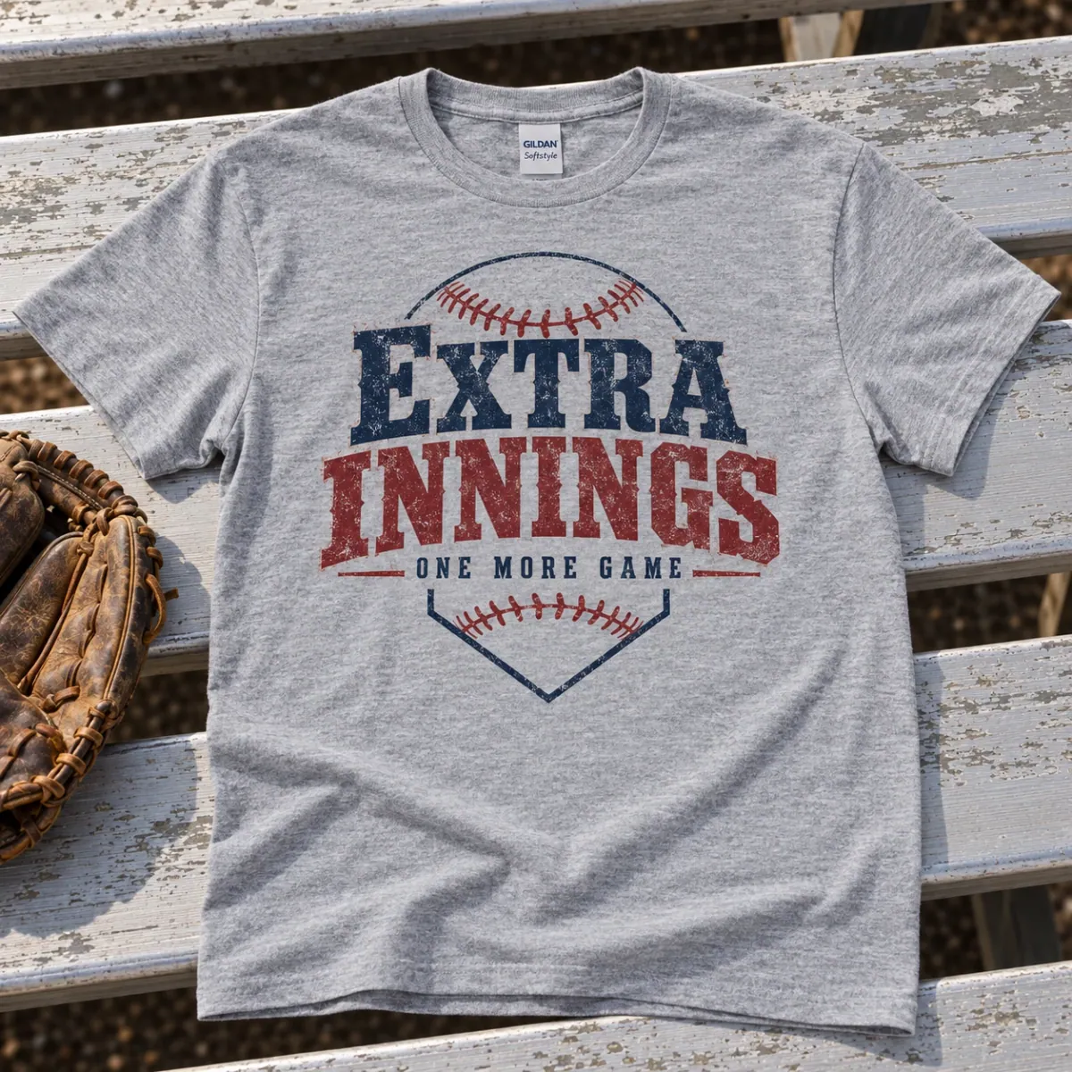 Sport Grey Extra Innings baseball graphic tee